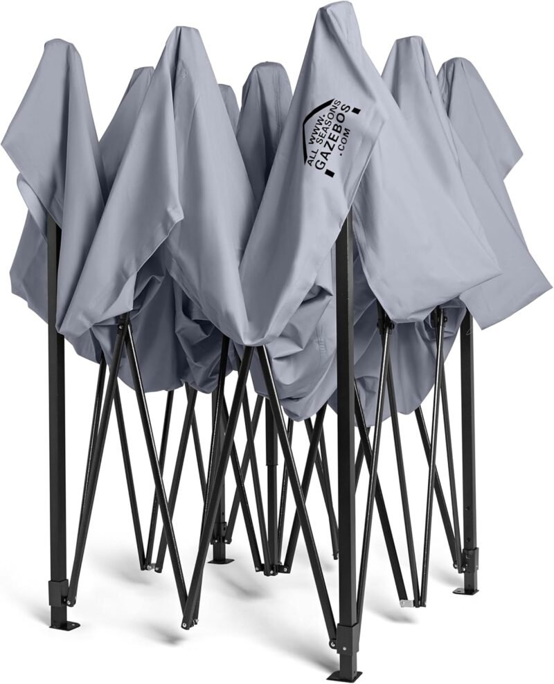 All Seasons Gazebos 3x3m Totalmente Impermeable Pop up Gazebo - Gris metalizado - Imagen 4