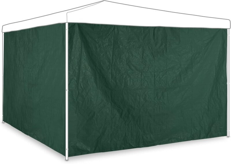 Relaxdays Laterales de Carpa, Set de 2, Paredes Cenador, 3 x 2 m, Impermeables, Paneles sin Ventanas, Plástico, Verde
