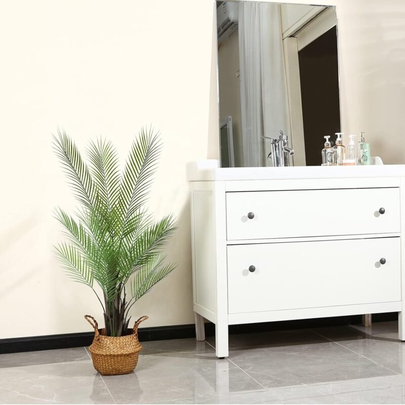 Kazeila Plantas Artificiales Decorativas Grandes 120cm Palmera Artificial Arbol Artificial para Interior y Exterior Hogar Casa Jardín Oficina Decorativas(1Pack) - Imagen 4
