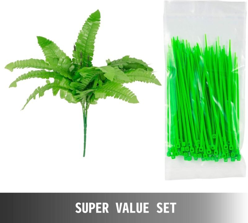 VEVOR Hierba Artificial Verde de 24 Piezas 25,4 x 25,4?cm, Panel de Boj de Hiedra Artificial de Alta Densidad contra UV y 100% PE, Plantas Artificiales Decorativas para Pared, Jardines, Patio Trasero - Imagen 7