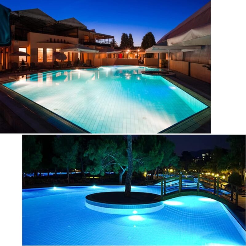 LyLmLe Foco LED Piscina Relleno de Resin, 35W PAR56 Lámpara(equivalente 300W halógena bombilla), Iluminación LED Piscina Empotrable, 3500lm, Ángulo de 140 °, IP68 Impermeable, 12V AC/DC, 6000K - Imagen 6