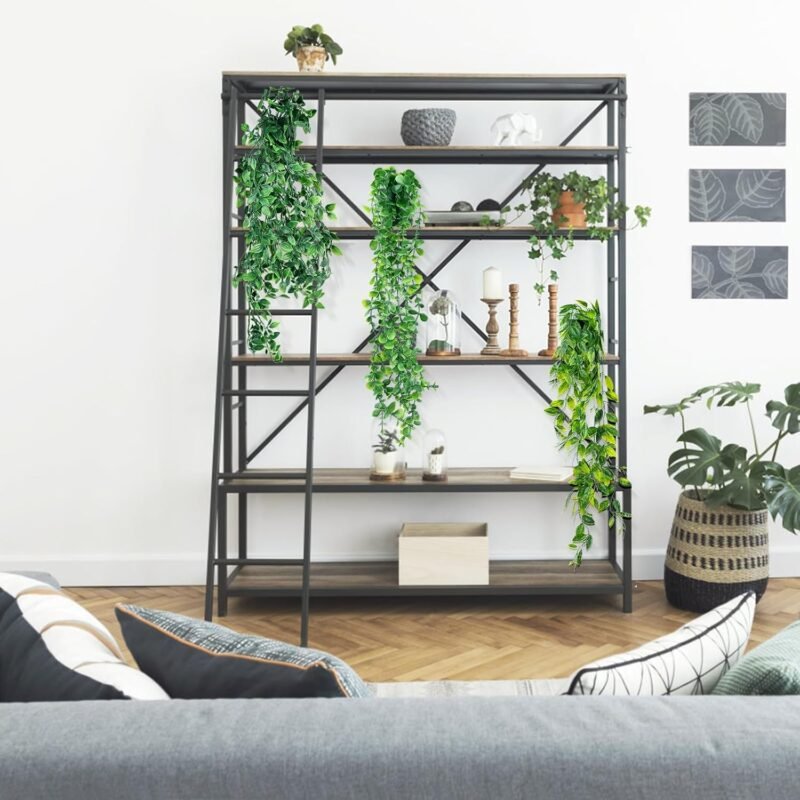 NVIYAM 3 PCS Plantas Artificiales Colgantes con Macetas, Plantas Colgantes Hiedra Verde Artificial, Plantas Artificiales Colgantes Enredadera, para Cocina, Sala de Estar, Balcón, Jardín - Imagen 5