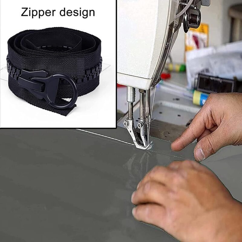 WZYJLyds Cortina Impermeable Transparente con Puerta Enrollable Lona de PVC de 0,5mm con Ojales Panel Lateral para Exterior, Pérgola, Cenador, Porche - Imagen 3