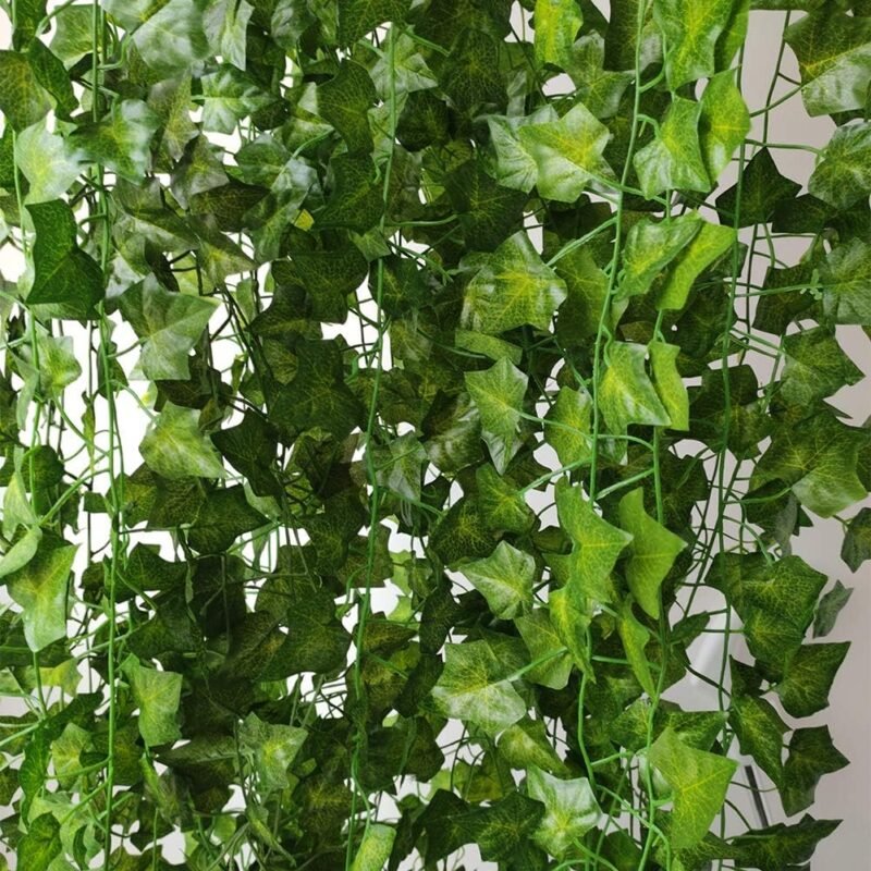Homvik Plantas Hiedras Enredaderas Artificiales 24Pcsx2.4m Plantas Colgantes Artificiales Guirnalda para Decoración Exterior Boda Hogar Seto Jardín Escalera Ventana Balcón Valla Mesa Fiesta Interior - Imagen 7