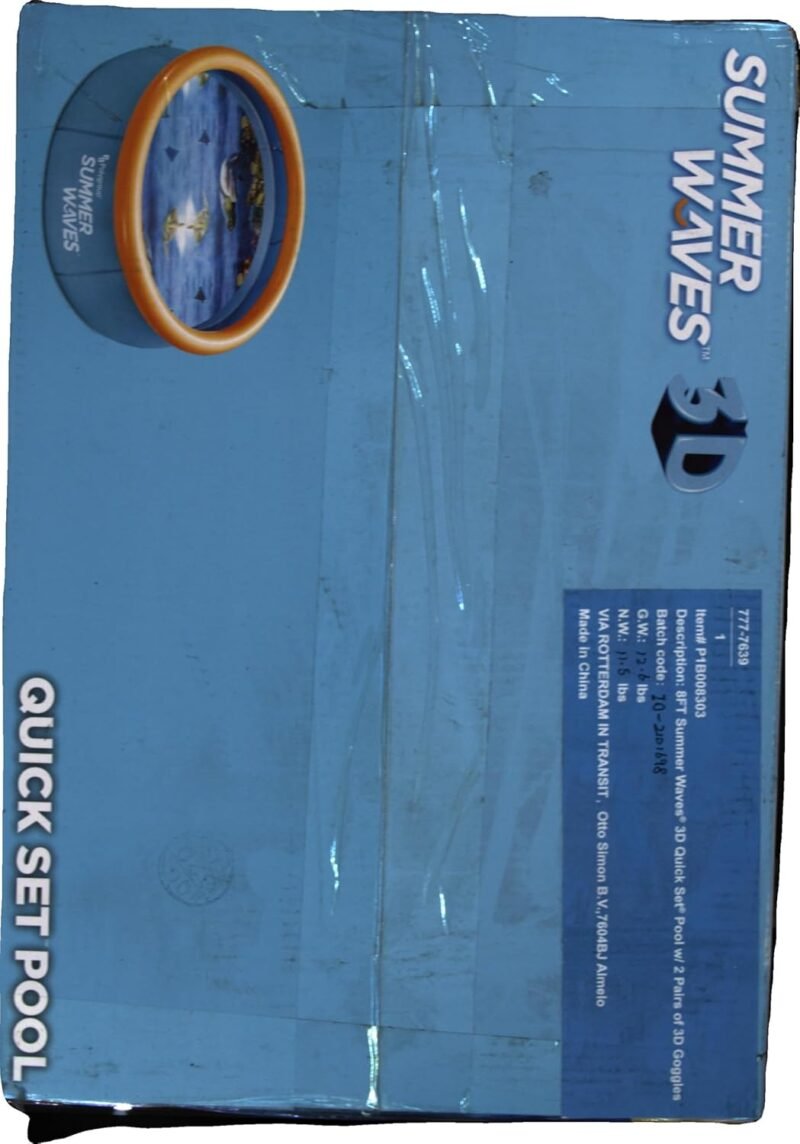 Summer Waves Piscina, Piscina Desmontable Hinchable, Piscina Familiar, Piscina de Jardin, Piscina Redonda 3D, Incluye 2 Gafas, 2.44 M x 76 CM - Imagen 12