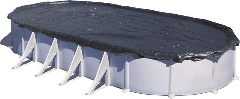 Gre CIPROV501 - Cobertor de Invierno para Piscina Ovalada, Color Negro