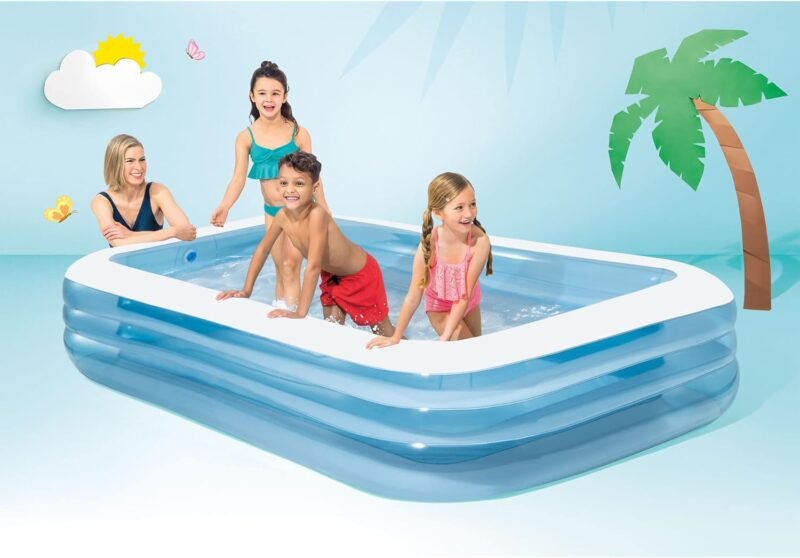 Intex 58484NP - Piscina Hinchable Rectangular 305 x 183 x 56 cm, 1.020 litros, Color Celeste - Imagen 5