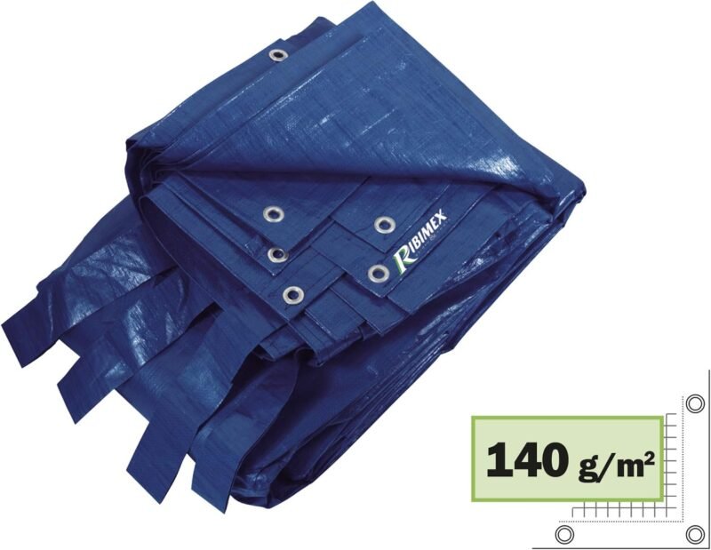 Ribimex PRBP14005X08 - Lona para piscina rectangular, 5 x 8 m, azul, 5 x 8 m - Imagen 2