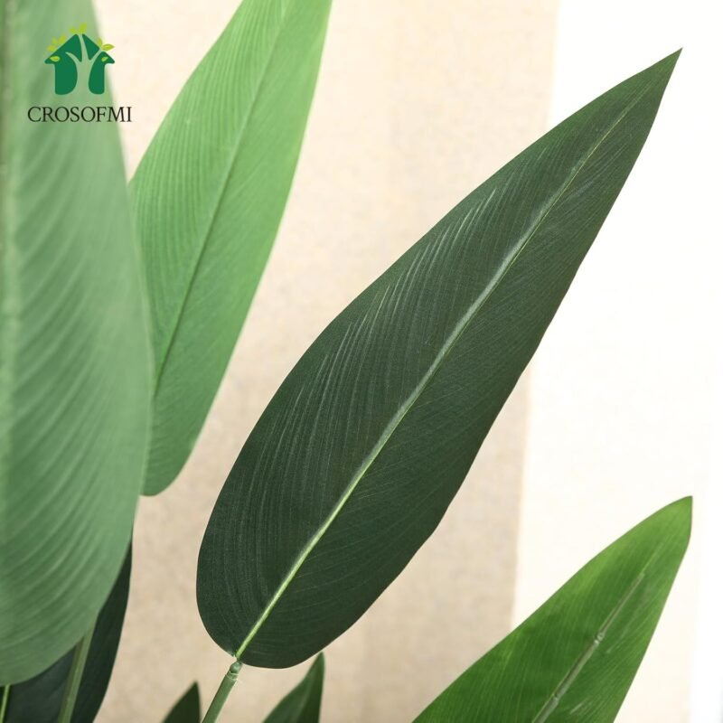 CROSOFMI Árbol de Lirio Artificial 160 cm Palmera Tropical Falsa con 24 Troncos, Plantas de Seda Sintética Grandes Maceta para Interior Exterior Hogar Oficina Jardín Decoración Moderna（1 Pack） - Imagen 3