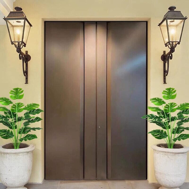 AIVORIUY Plantas Artificiales Hoja de Palmera para Exterior Interior, Monstera Verde Árbol Ramas Plastic Greenery Tropical Arbustos Decoracion para Macetas Oficina Sala - Imagen 5