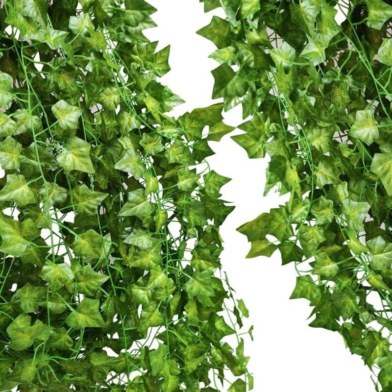 Homvik Plantas Hiedras Enredaderas Artificiales 24Pcsx2.4m Plantas Colgantes Artificiales Guirnalda para Decoración Exterior Boda Hogar Seto Jardín Escalera Ventana Balcón Valla Mesa Fiesta Interior - Imagen 5