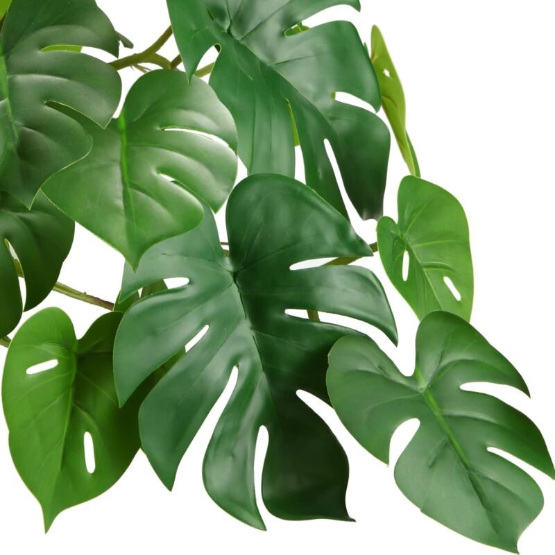 SOGUYI Plantas Artificiales 50cm Plantas Decorativas Tropical Monstera Potted Decorativas Plantas para Hogar Oficina Modernos Decoración(1 Piezas) - Imagen 2