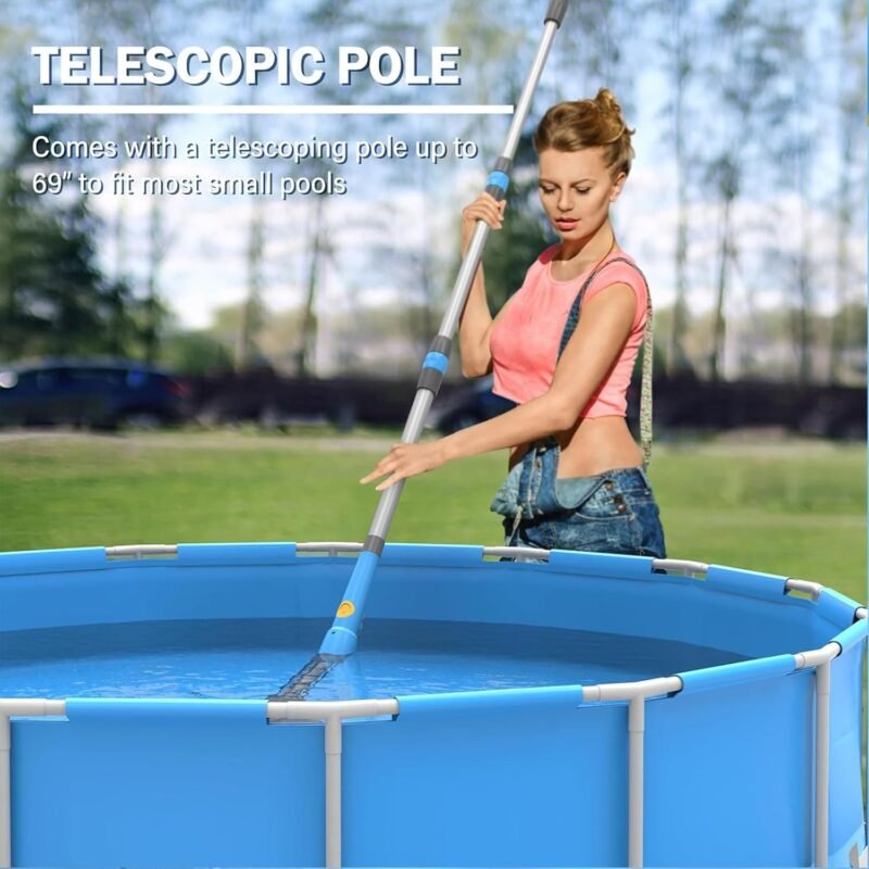 Oxseryn Aspiradora de Piscina inalámbrica con batería, 2 en 1, aspiradora de Mano para Piscina, aspiradora de Suelo con Barra telescópica, aspiración de hasta 25 l/min, aspiradora para spas, Piscinas - Imagen 5