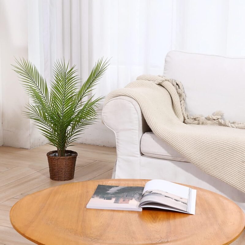 Kazeila Plantas Artificiales Decorativas Grandes 80cm Palmera Artificial Arbol Artificial para Interior y Exterior Hogar Casa Jardín Oficina Decorativas(1Pack) - Imagen 5