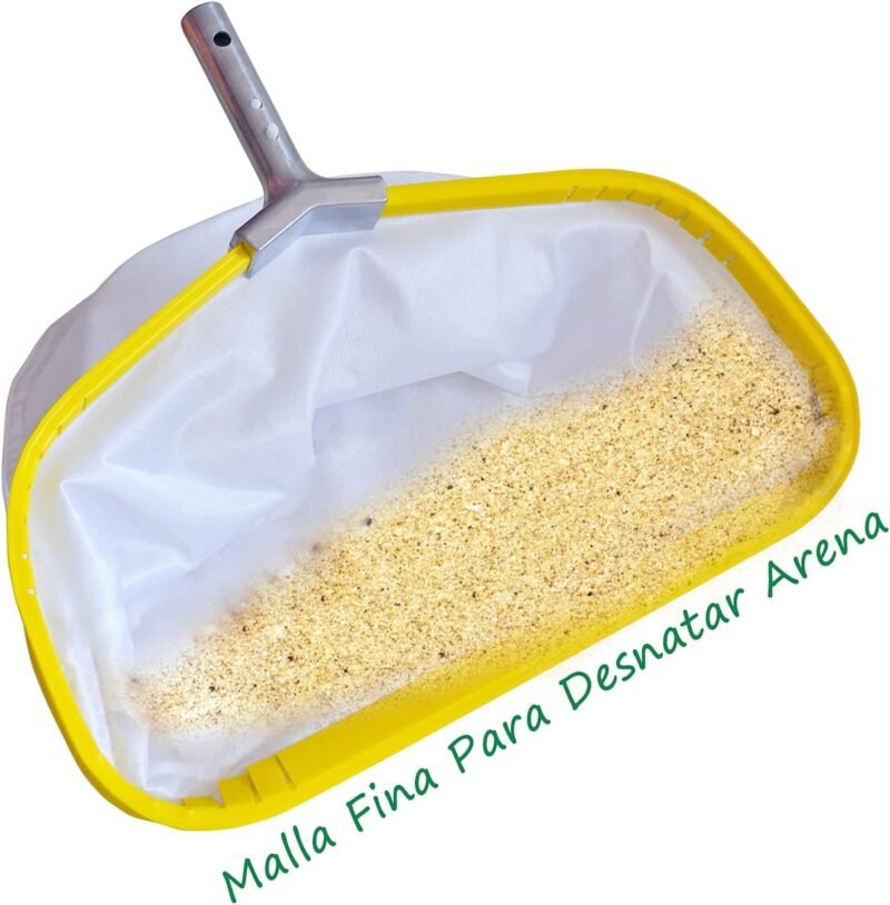 Profesional Recogehojas Piscina, Carga Pesado Red Profundo con Marco de Aluminio, Reforzado Malla Fina para Limpiar Hojas Pinocha Bichos, Pool Skimmer Rake Net - Imagen 7