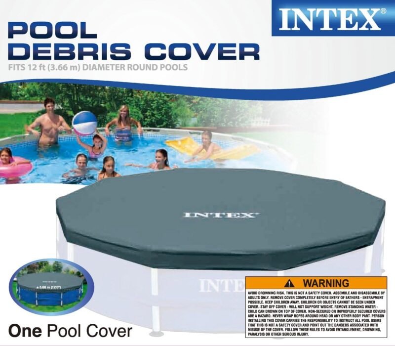 INTEX 28031 - Cobertor para piscinas desmontables Metal y Prism Frame 366 cm, Color Azul marino - Imagen 2