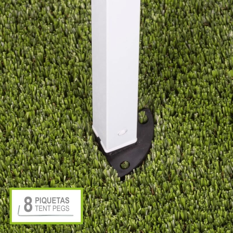 AKTIVE 61055 - Carpa Plegable 3x3 m, Cenador para jardín, 300 240 cm, Color Beige, 150 Gramos, Techo de ventilación, Montaje Minutos, Garden - Imagen 5