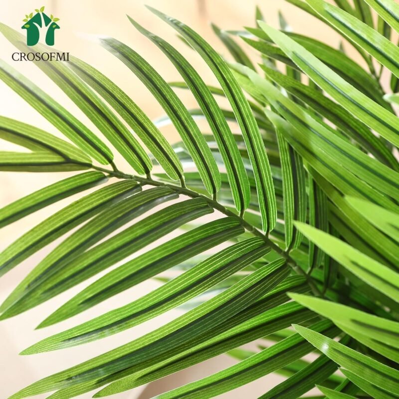 CROSOFMI Planta Artificial Areca Palmera Grande 170 cm Arbol Artificial Plastico Interior y Exterior Hogar Salon Dormitorio Balcón Moderno Decorativas (1 Pack) - Imagen 4