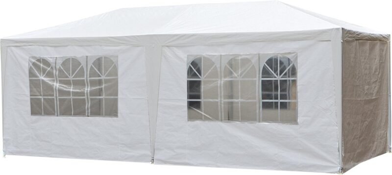 Lifetime Garden Gazebo 3x6 M - Carpas para Fiestas - Carpa Exterior - Carpa para Jardín - Pergola Jardin Exterior - Carpas para Fiestas con Paredes Laterales y Ventanas - Blanco