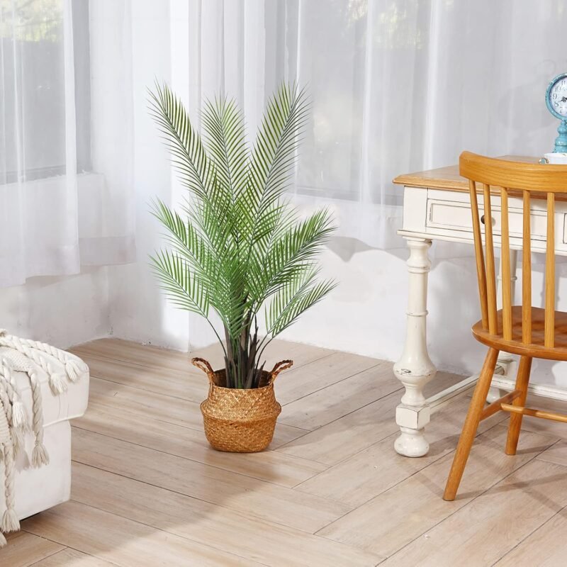 Kazeila Plantas Artificiales Decorativas Grandes 120cm Palmera Artificial Arbol Artificial para Interior y Exterior Hogar Casa Jardín Oficina Decorativas(1Pack) - Imagen 5
