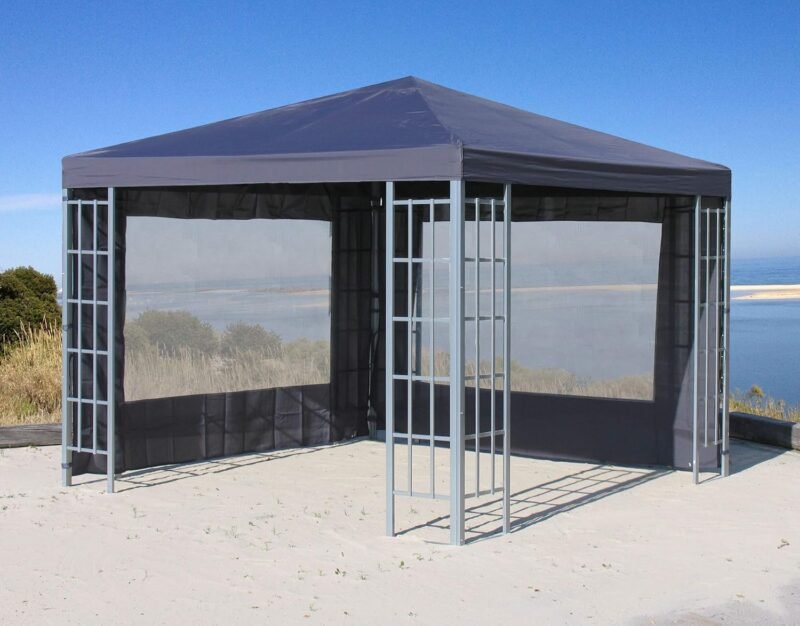 Quick Star 2 Laterales para cenador Gazebo 300x197cm Pared Arena Antracita - Imagen 2