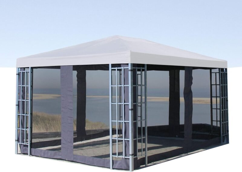 Quick-Star 4 Laterales con mosquitera para Rank Carpa 3 x 4 m Aspecto Pared Antracita - Imagen 3