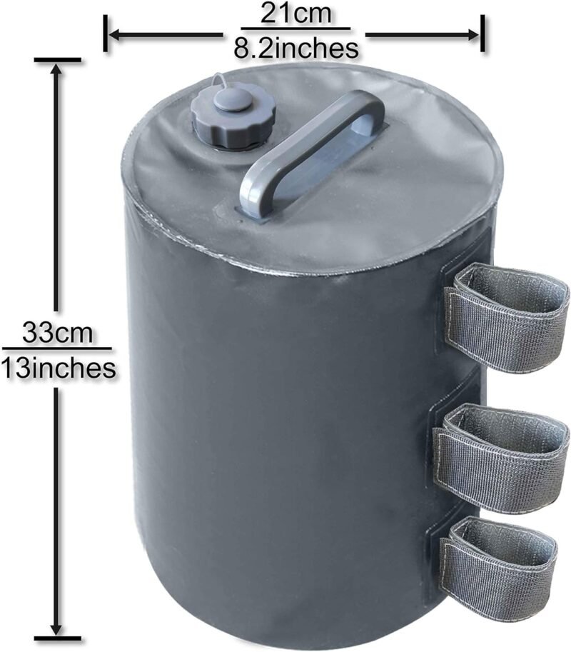 ABCCANOPY Juego de 4 pies para cenador, rellenables con Agua, Pesos para cenadores, Tiendas de jardín, Carpas de Fiesta, Gris, Bolsa de Agua 01 - Imagen 2