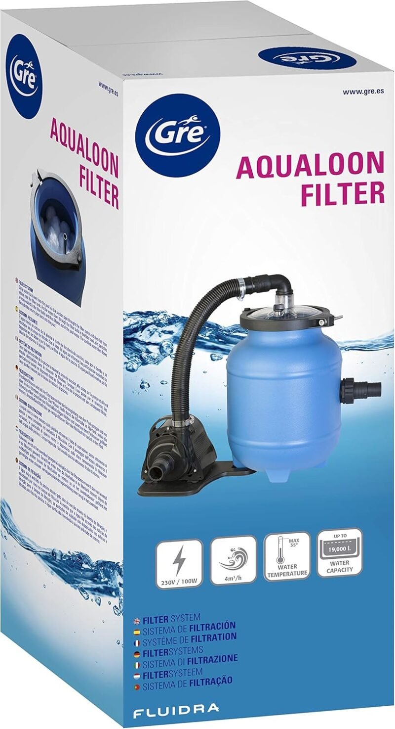 Gre FAQ200 - Filtro Aqualoon para piscina, 4m3/h, Color Azul - Imagen 4