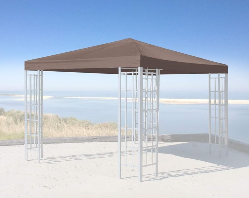 Quick Star Techo de Repuesto para cenador de 3 x 3 m Gazebo Marrón-Gris - Imagen 3