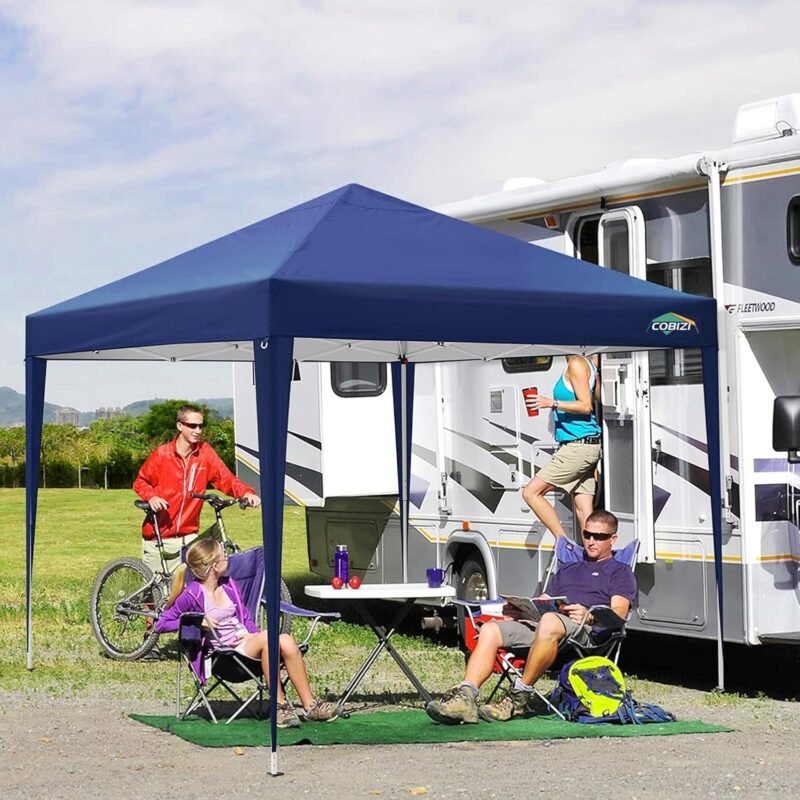 COBIZI - Cenador de jardín (3 x 3 m, con 4 Paneles Laterales extraíbles, Barnum Plegable, Impermeable y antiUV, Tienda emergente portátil para Fiestas, Bodas, Eventos al Aire Libre, - Imagen 5