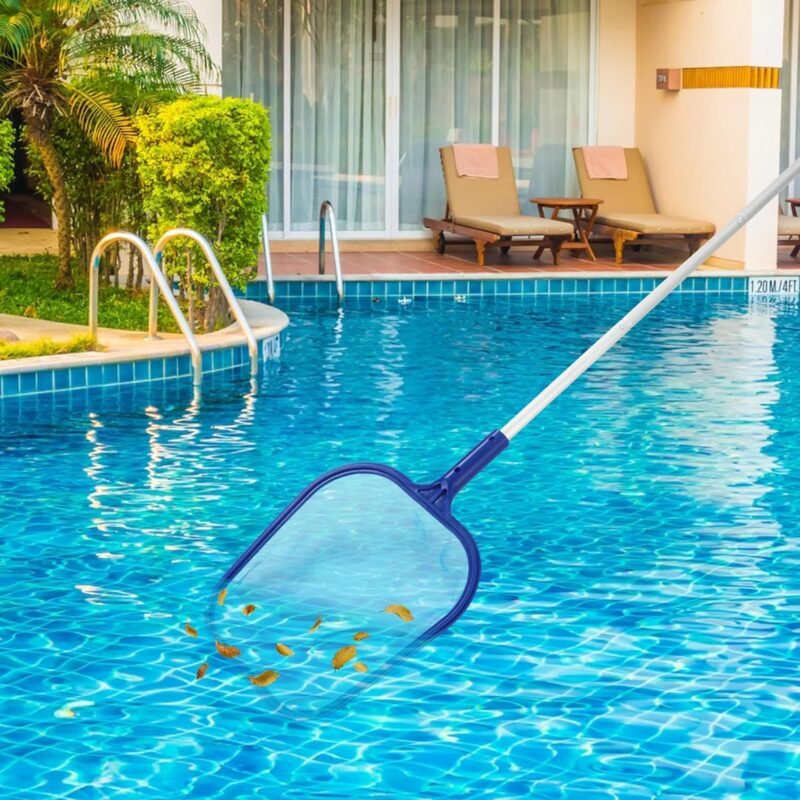 ZHYLUO 120cm Recoge Hojas para Piscinas con Poste telescópico, Recogehojas Piscina, Red Piscina Limpieza, 5 Postes de Aluminio Desmontables para Piscinas, estanques, spas - Imagen 4