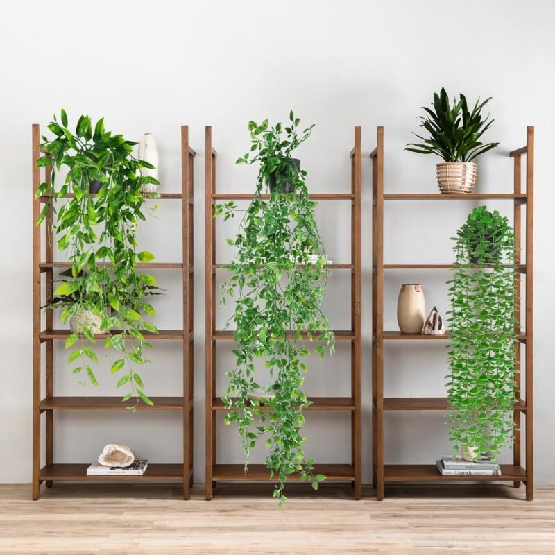 ENCOUN 3PCS Plantas Artificiales Colgantes con Macetas, 55-90cm, Plantas Artificiales Decorativas para Cocina, Sala de Estar, Balcón, Jardín - Imagen 4
