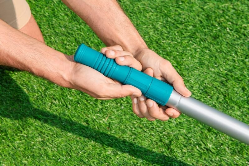 BESTWAY Pértiga en 3 Secciones 360 cm para Limpieza y Mantenimiento de Piscinas, Plateado - Imagen 8