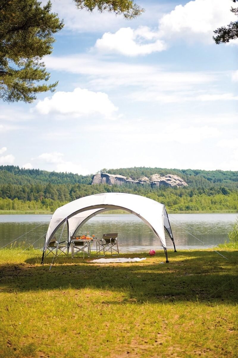 Coleman Carpa Event Shelter, Cenador para Festivales, jardín y Camping, construcción Robusta de mástiles, Gazebo con protección Solar SPF 50más, Gris-Verde, XL - 4.5 x 4.5 m - Imagen 5