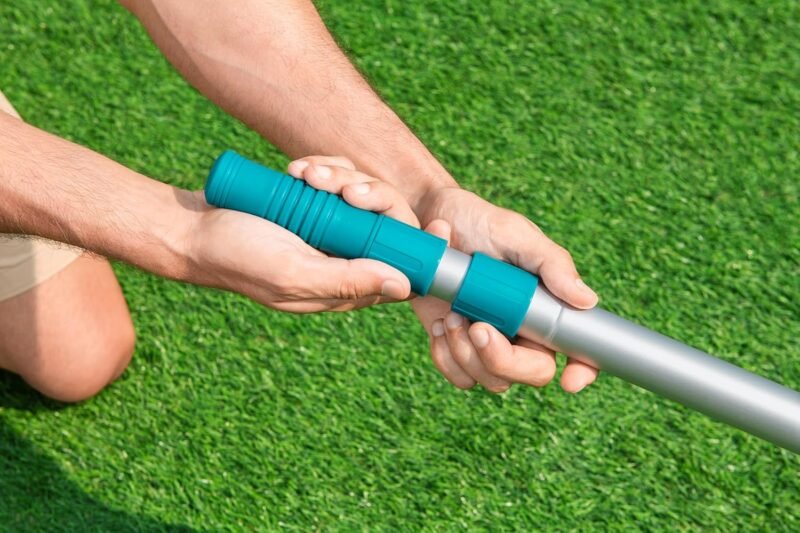 BESTWAY Pértiga en 3 Secciones 360 cm para Limpieza y Mantenimiento de Piscinas, Plateado - Imagen 9