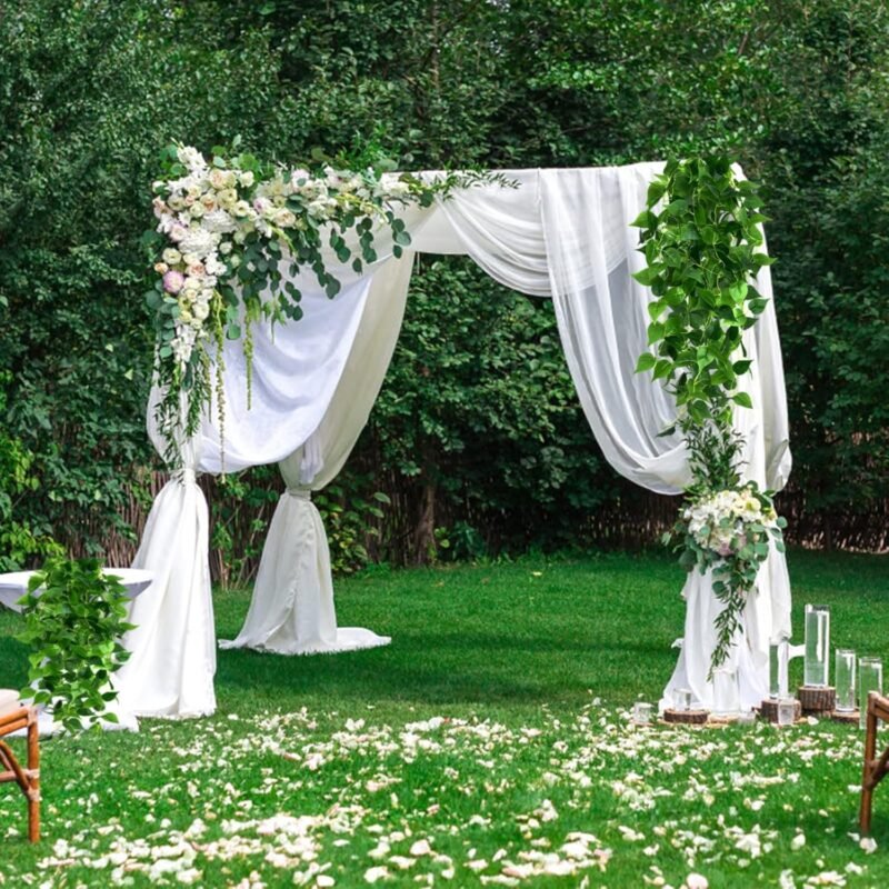 Firschoie 2 Piezas Plantas Colgantes Hiedra Verde Artificial, 100cm Corona de eneldo, Adecuado para Bodas, Jardines, decoración de Paredes - Imagen 6