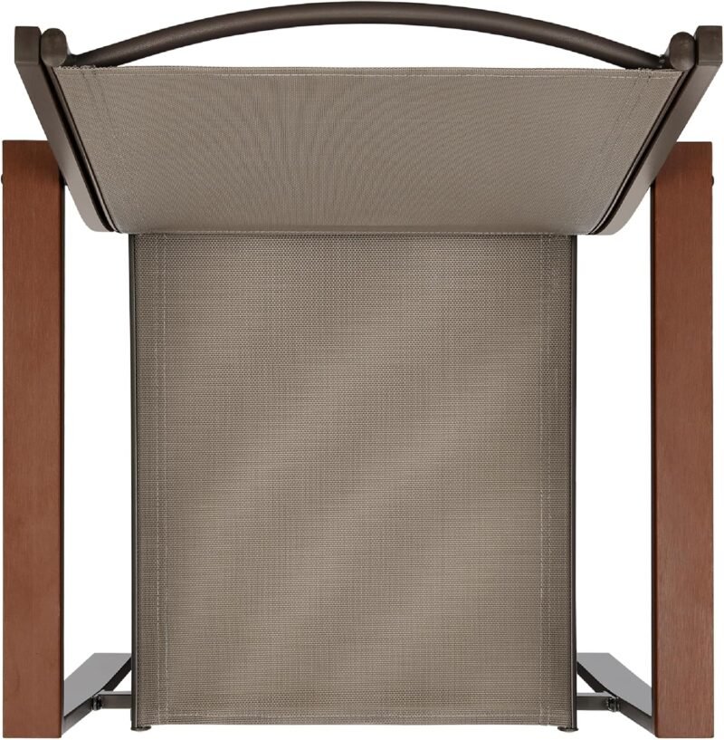 Best Choice Products 4-Piece Outdoor Textilene Patio Conversation Set, Backyard Furniture w/Loveseat, Coffee Table, Steel Frame - Brown/Brown - Imagen 8