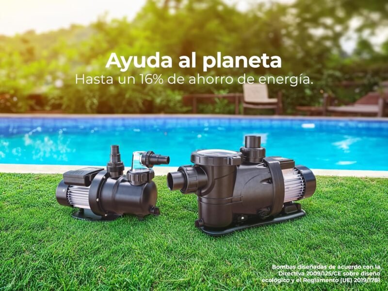 Gre PP077 Bomba de Filtración para Piscina, 550 W, 9,5 m3/h, Hasta 65 m3, Filtro 500 mm, Acorde a la Directiva Europea de Ecodiseño - Imagen 2