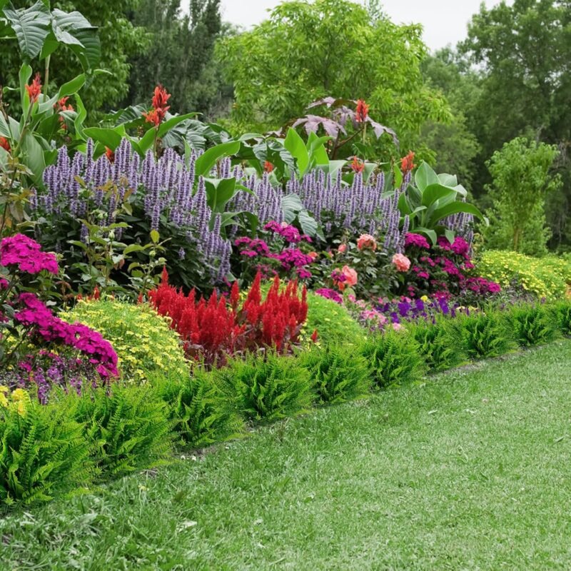 Hywean Homd 7 Piezas Boston de Helecho, Ramas Artificiales Decorativas de Plástico, Plantas Verdes Artificiales, Arbustos de Plástico, Helechos Decoración Pared Terraza, Boda, Jardín, Dormitorio - Imagen 6
