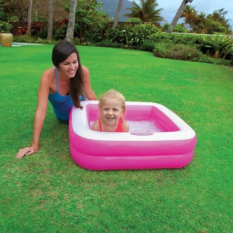 Intex 57101 - Piscina infantil hinchable cuadrada 86x86x25cm, (Colores Aleatorios) - Imagen 6