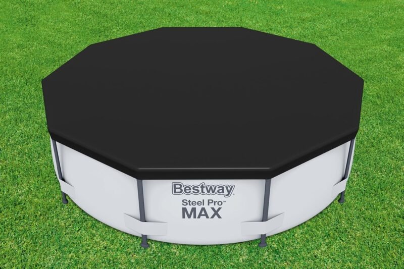BETSWAY Cobertor de Invierno Redondo Ø305 cm de PVC para Piscinas Negro - Imagen 8