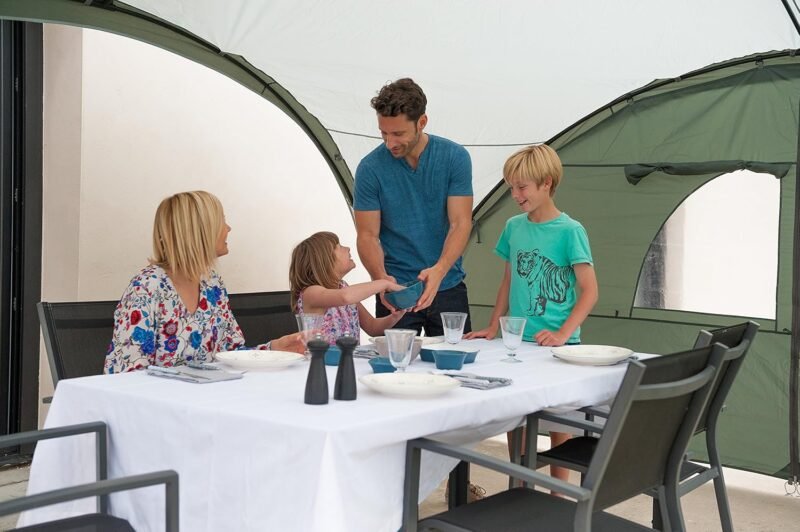 Coleman Carpa Event Shelter, Cenador para Festivales, jardín y Camping, construcción Robusta de mástiles, Gazebo con protección Solar SPF 50más, Gris-Verde, XL - 4.5 x 4.5 m - Imagen 12