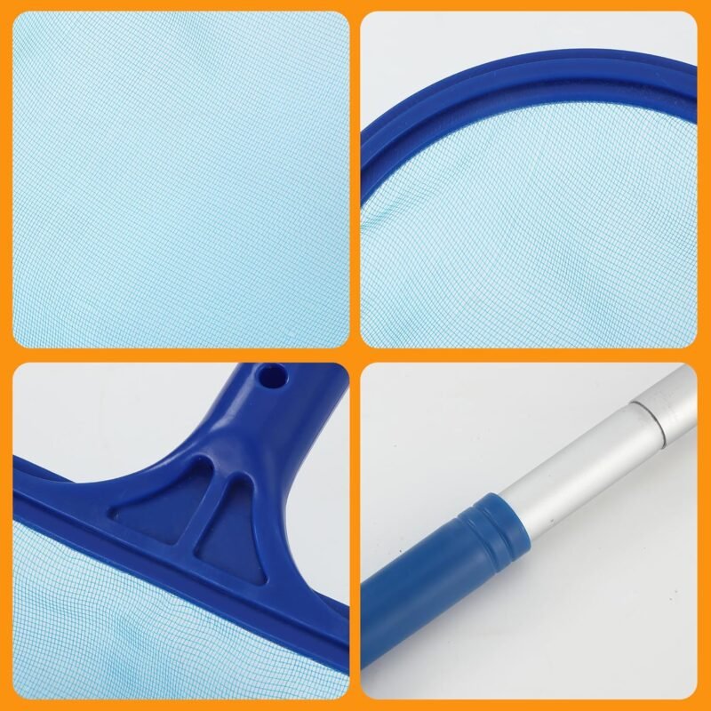 ZHYLUO 120cm Recoge Hojas para Piscinas con Poste telescópico, Recogehojas Piscina, Red Piscina Limpieza, 5 Postes de Aluminio Desmontables para Piscinas, estanques, spas - Imagen 6