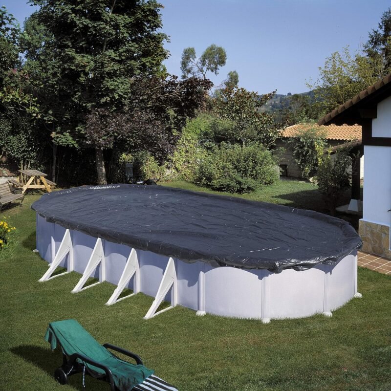 Gre CIPROV501 - Cobertor de Invierno para Piscina Ovalada, Color Negro - Imagen 2