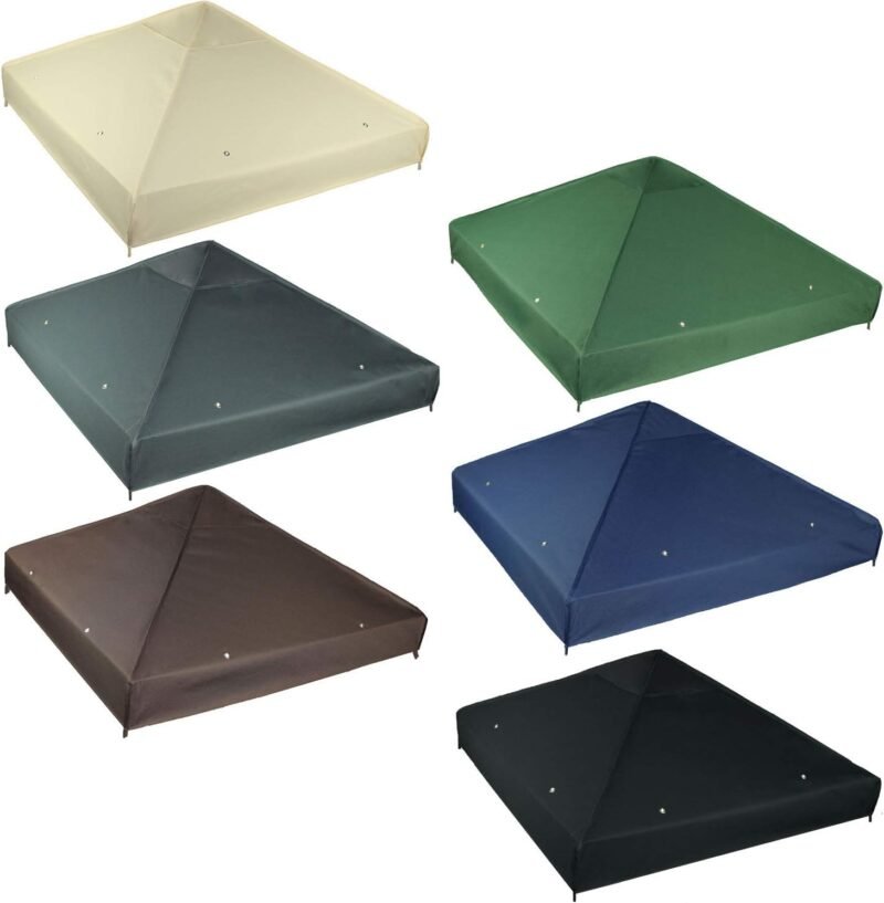 freigarten.de Techo de repuesto para cenador de 3 x 3 m, resistente al agua. Material: PVC suave de Panamá de 370 g/m², extrafuerte, modelo 2 (marrón)