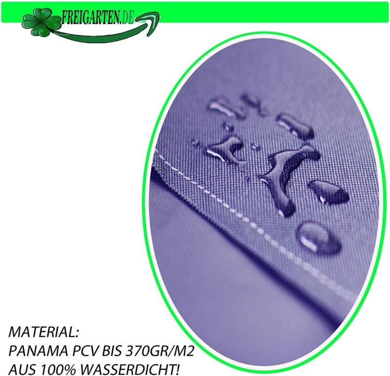 freigarten.de Techo de repuesto para carpa barbacoa de 2,4 m x 1,5 m (metro), color arena antigua, resistente al agua, material: Panamá PCV suave 370 g/m², extrafuerte, modelo 11 (azul marino) - Imagen 4