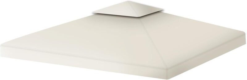 MaxEarn Cubierta de repuesto para toldo, cubierta impermeable de 3 x 3 m, cubierta impermeable de doble piso, cubierta de cenador de jardín al aire libre, techo de tienda de campaña contra rayos UV,