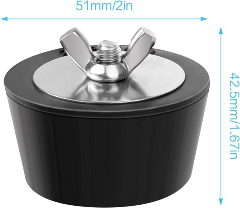 2 Piezas Tapones de Invierno para Piscinas 51 mm / 2 Pulgadas Tapones de Goma para Piscina Skimmer Tapón para Invierno - Imagen 5