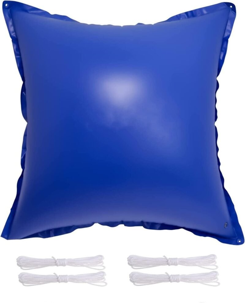 Poweka Cojín de piscina de invierno Ø 4ft,Cojín de aire de piscina con cuerda, Cojín de piscina de invierno de PVC duradero de 0.3mm (120cm*120cm)