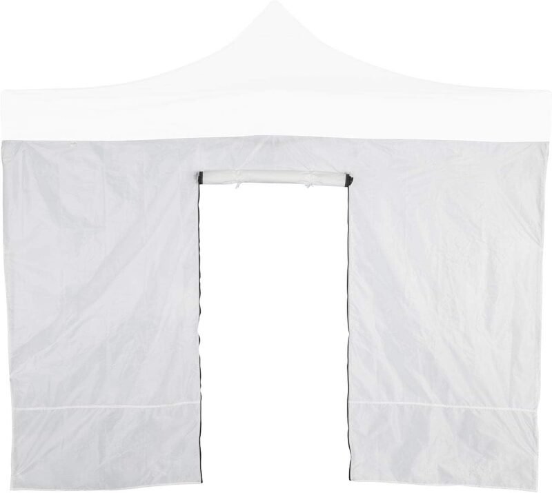 Royal Gardineer Accesorio para Cenador para Patio - Pabellón de Carpa del Festival: Parte Lateral de Pared para cenador, Puerta con Cremallera, 3 x 1,9 m, Blanco (Pabellón de jardín) - Imagen 5